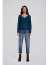 Moodo Jeans mom fit temno modri Moodo