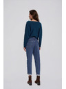 Moodo Jeans mom fit temno modri Moodo