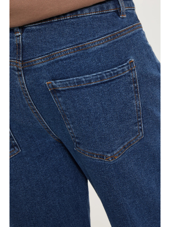 Moodo Jeans mom fit temno modri Moodo