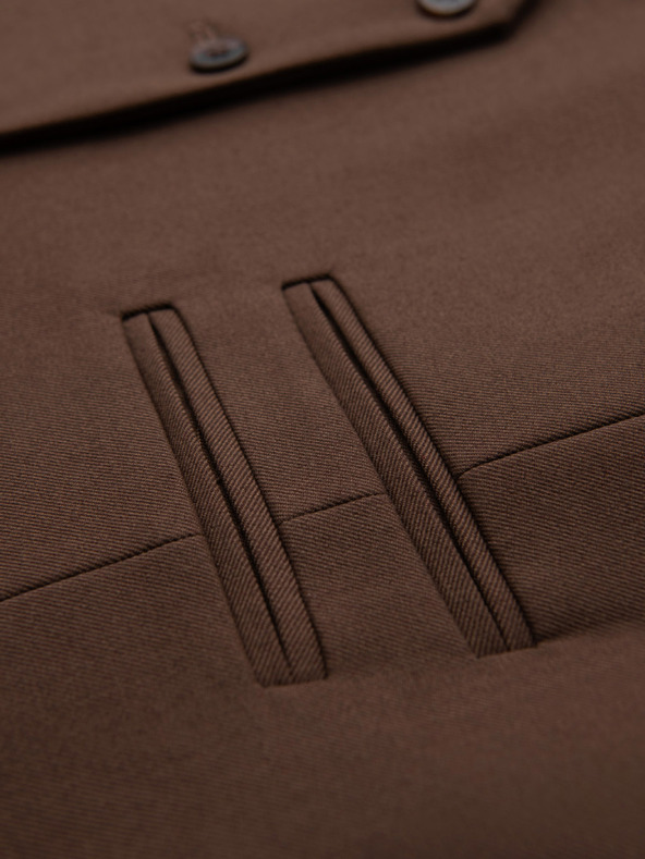 Ombre Clothing Moška klasična podložena telovnika k obleku – rjava V2 V64 Ombre Clothing