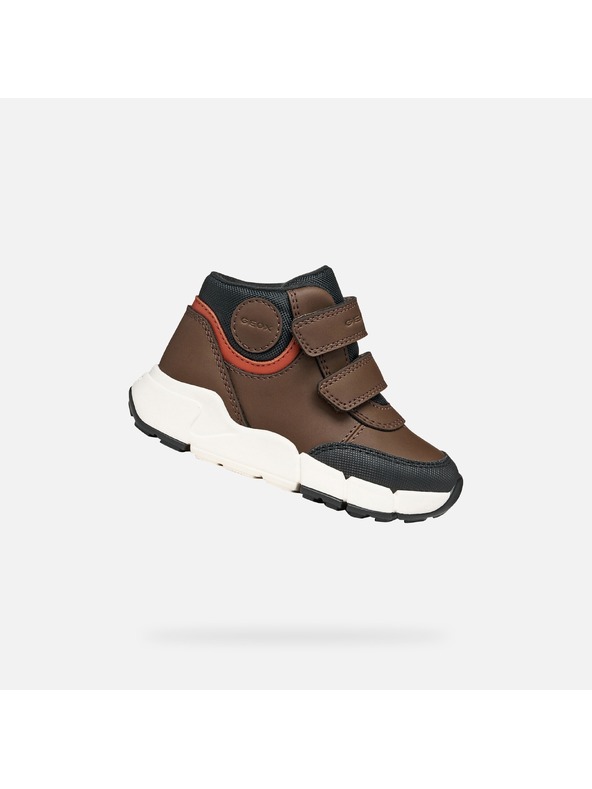 Geox Temno rjava fantovska kotnikova obutev Geox Flexyper Mini