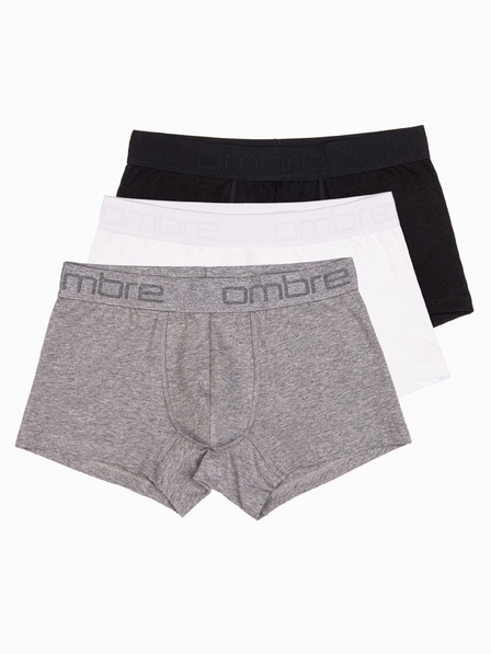Ombre Clothing Moške bombažne boksarice z logotipom – 3 kos v mešanici V2 U532 Ombre Clothing