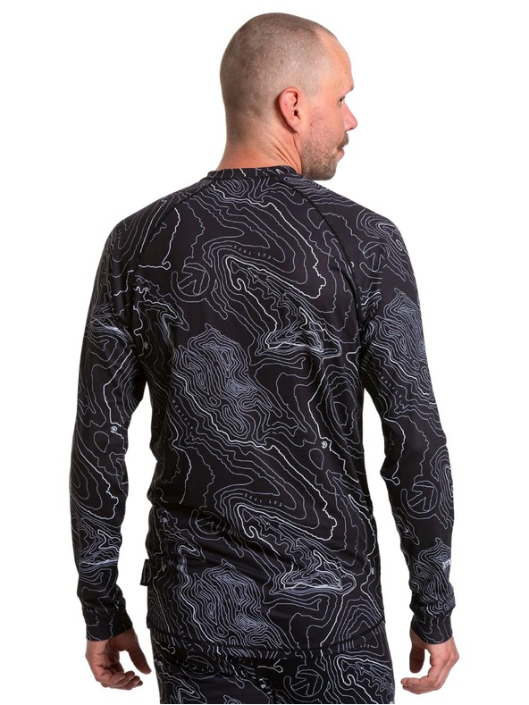 Meatfly Meatfly moška termo majica Avery Black Topography