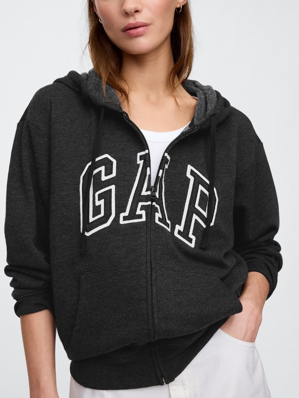 GAP Mikina z logotipom Gap na zadrgo