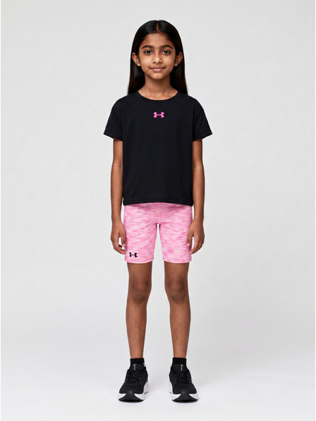 Under Armour Dekliški set Under Armour UA TWIST BIKE SHORT SET-BLK