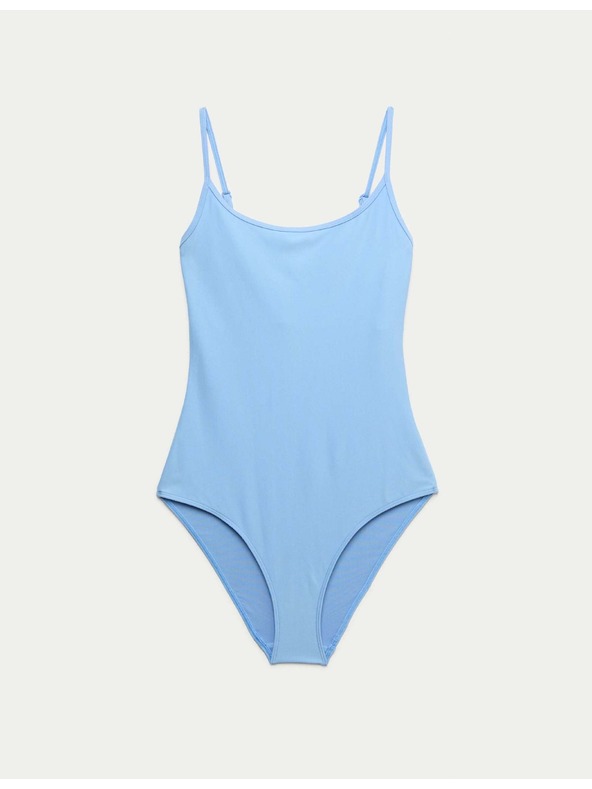 Marks & Spencer Svilene plavalne obleke z ovalnim izrezom Marks & Spencer modra