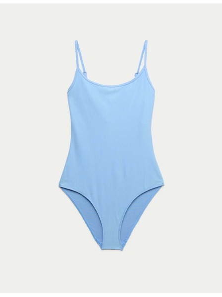 Marks & Spencer Svilene plavalne obleke z ovalnim izrezom Marks & Spencer modra