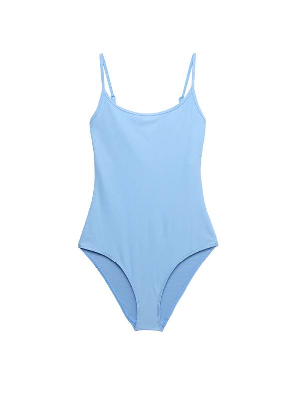 Marks & Spencer Svilene plavalne obleke z ovalnim izrezom Marks & Spencer modra