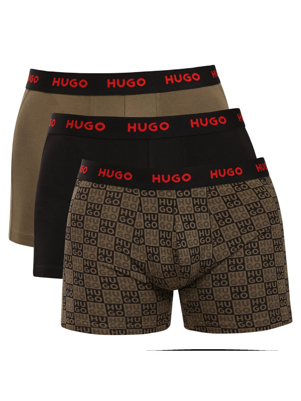 HUGO Komplet treh - moške boksarice HUGO večbarvne