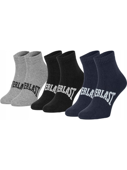 Everlast Komplet treh - gležnjarke nogavice Everlast večbarvne
