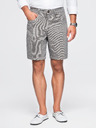 Ombre Clothing Moške strukturirane kratke hlače REGULAR FIT – rjavo melano V1 OM-SRCS-0189 Ombre Clothing