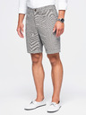 Ombre Clothing Moške strukturirane kratke hlače REGULAR FIT – rjavo melano V1 OM-SRCS-0189 Ombre Clothing