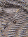 Ombre Clothing Moške strukturirane kratke hlače REGULAR FIT – rjavo melano V1 OM-SRCS-0189 Ombre Clothing