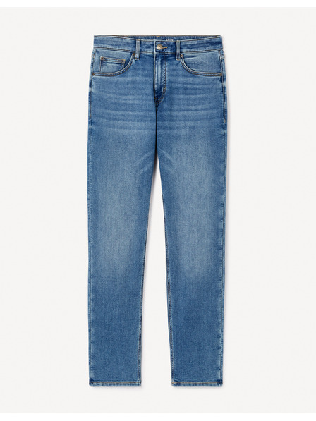 Celio Modre moške kavbojke ravnega kroja Celio C15 Stlmaille