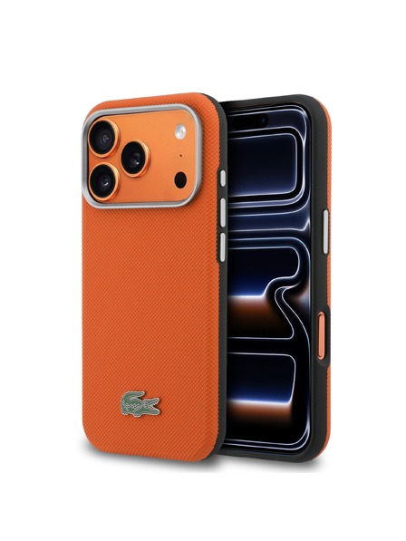 Lacoste Lacoste PVC Petit Pique Semi Wrap MagSafe Zadnji ovoj za iPhone 17 Pro Max Orange
