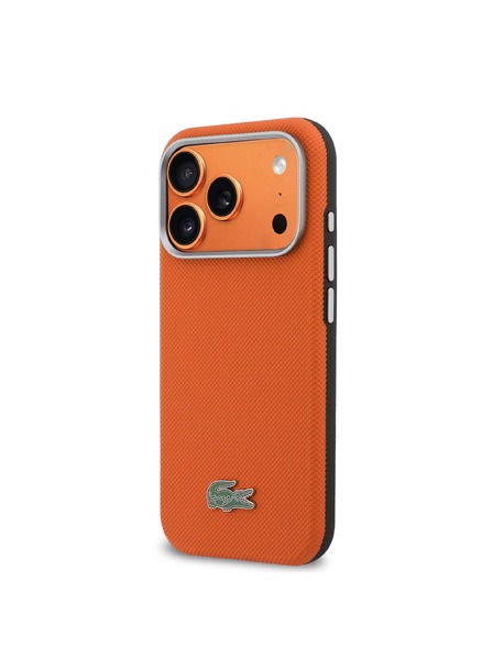 Lacoste Lacoste PVC Petit Pique Semi Wrap MagSafe Zadnji ovoj za iPhone 17 Pro Max Orange