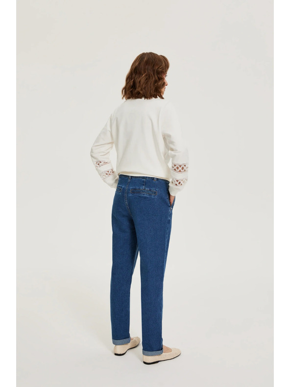 Moodo Gladke jeans modre Moodo