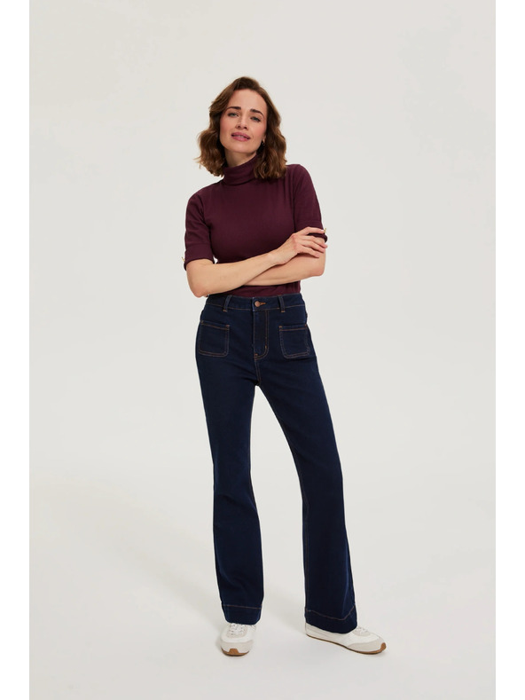 Moodo Bootcut jeans temno modri Moodo