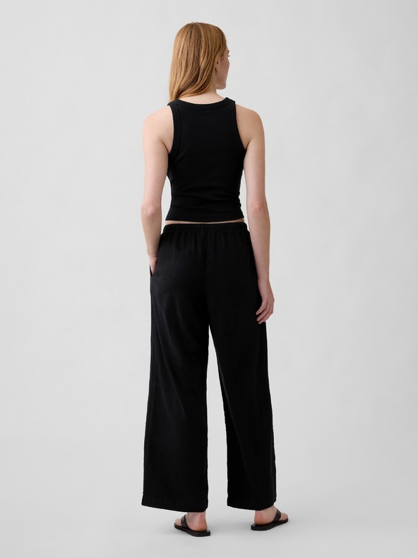 GAP Lanene hlače Wide-Leg GAP