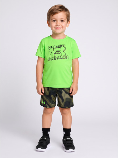 Under Armour Fantovski set Under Armour UA TECH PRINTED SS SHORT SET-GRN