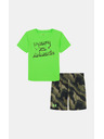 Under Armour Fantovski set Under Armour UA TECH PRINTED SS SHORT SET-GRN
