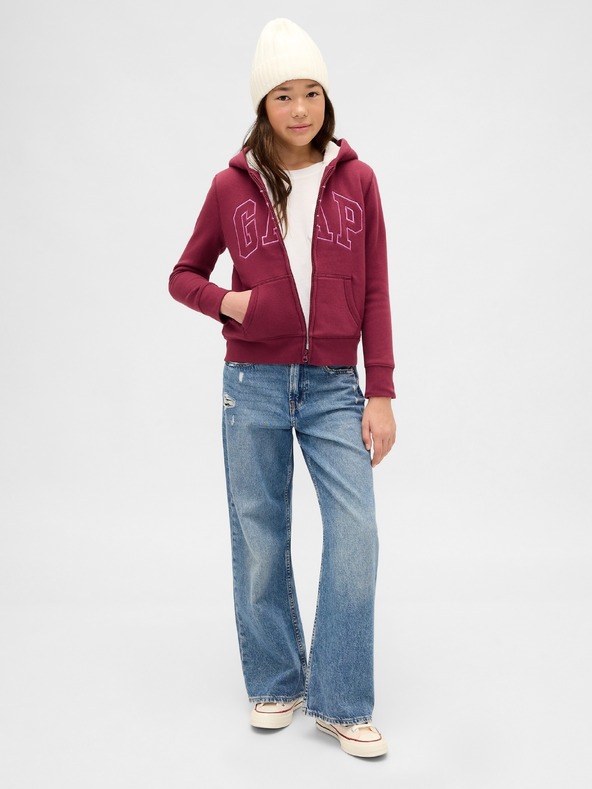 GAP Otroška topla jopica Logo Fleece GAP