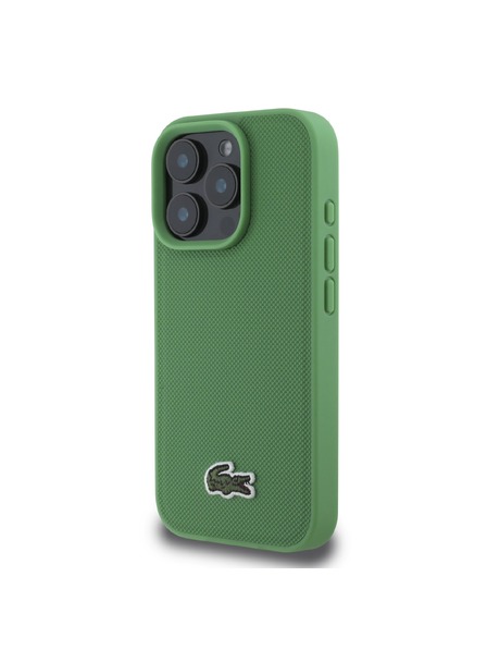 Lacoste Lacoste Iconic Petit Pique Woven Logo MagSafe Zadnji Ovitek za iPhone 16 Pro Green