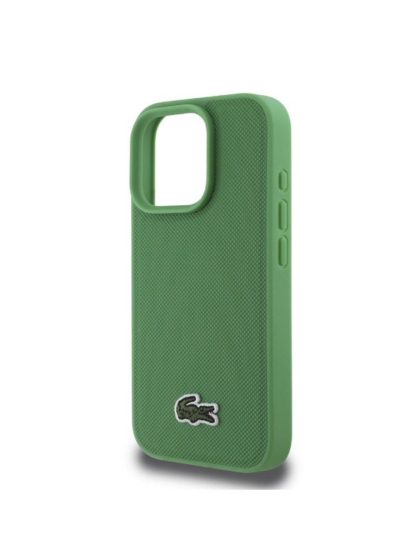 Lacoste Lacoste Iconic Petit Pique Woven Logo MagSafe Zadnji Ovitek za iPhone 16 Pro Green