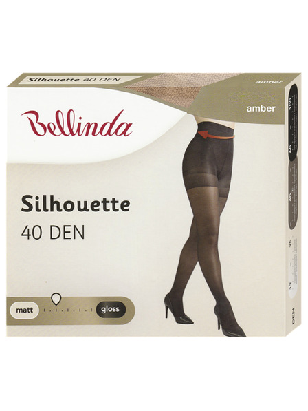 Bellinda SILHOUETTE 40 DEN - Oblikovalne mrežaste hlače brez ojačanega sedeža - amber