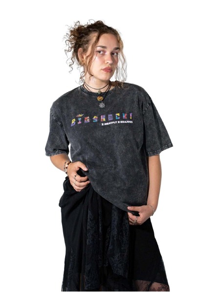 Meatfly Meatfly unisex majica Big Shock Krajdos Black Acid Wash
