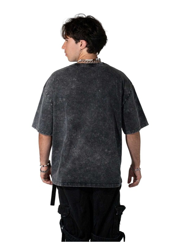 Meatfly Meatfly unisex majica Big Shock Krajdos Black Acid Wash