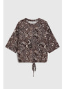 Moodo Rjava bluza s paisley vzorcem Moodo