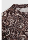 Moodo Rjava bluza s paisley vzorcem Moodo