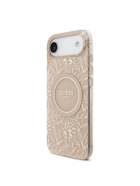 Guess Guess IML Flowers Allover Strap MagSafe Zadnja Srajca za iPhone Air Pink