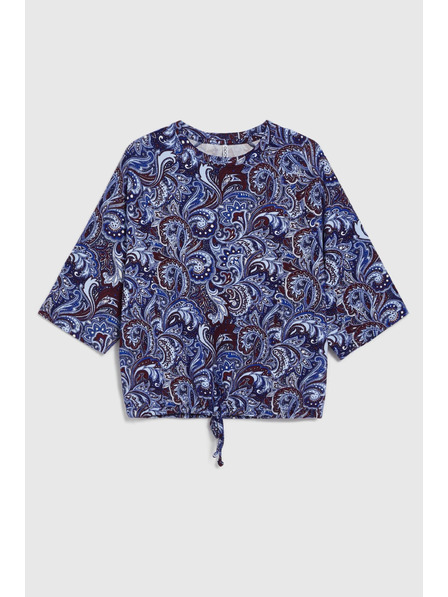 Moodo Bluza s paisley vzorcem temno modra Moodo