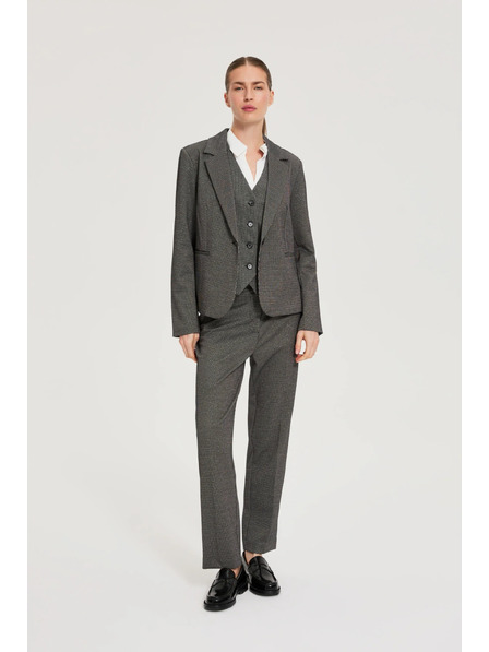Moodo Enostranski blazer siv Moodo