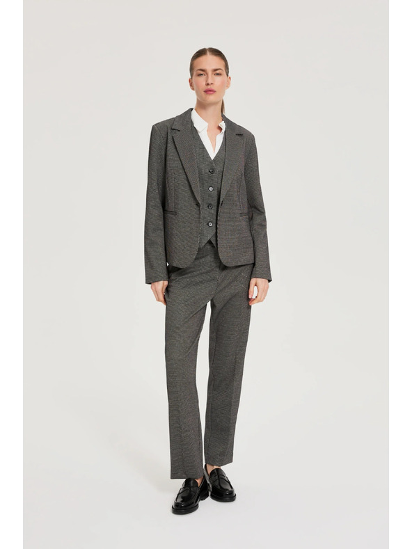 Moodo Enostranski blazer siv Moodo