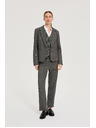 Moodo Enostranski blazer siv Moodo