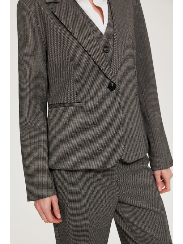 Moodo Enostranski blazer siv Moodo