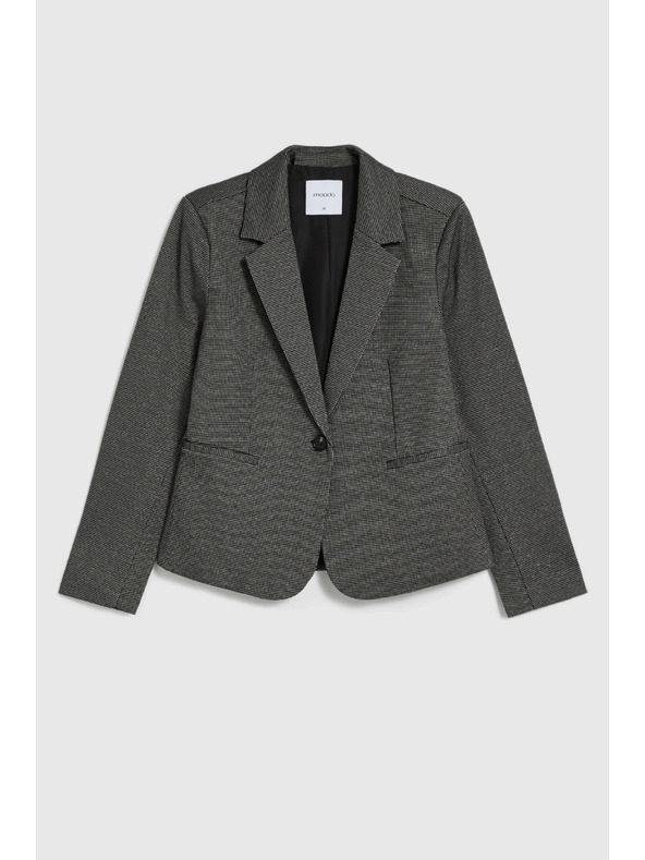 Moodo Enostranski blazer siv Moodo