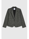 Moodo Enostranski blazer siv Moodo