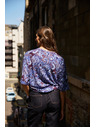 Moodo Bluza s paisley vzorcem temno modra Moodo