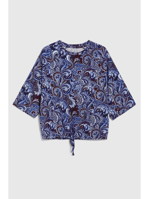 Moodo Bluza s paisley vzorcem temno modra Moodo