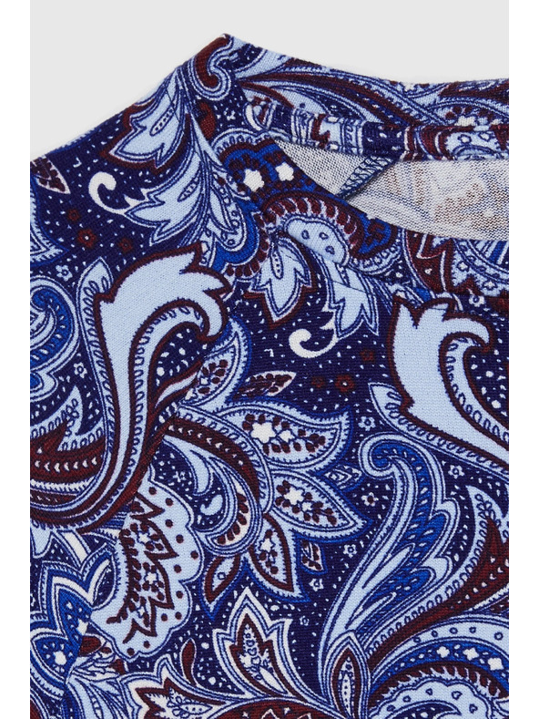 Moodo Bluza s paisley vzorcem temno modra Moodo