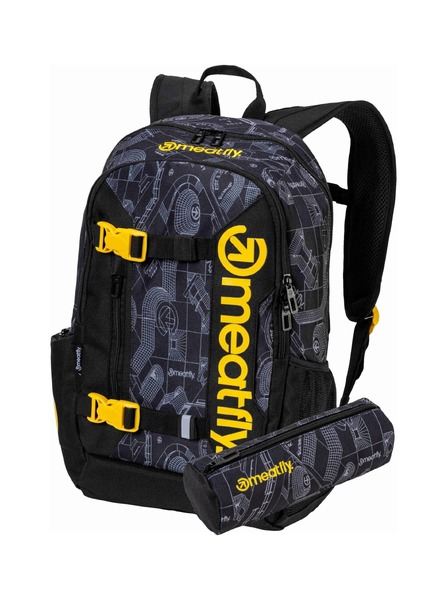 Meatfly Meatfly nahrbtnik Basejumper Blueprint Black 22 L