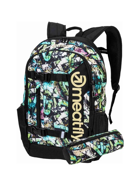 Meatfly Meatfly nahrbtnik Basejumper Green Graffity 22 L
