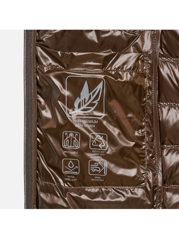 Geox Temno rjava ženska puhovka Geox Jaysen