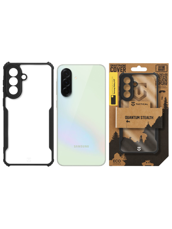 Tactical Tactical Quantum Stealth Ohišče za Samsung Galaxy A37 Clear/Black