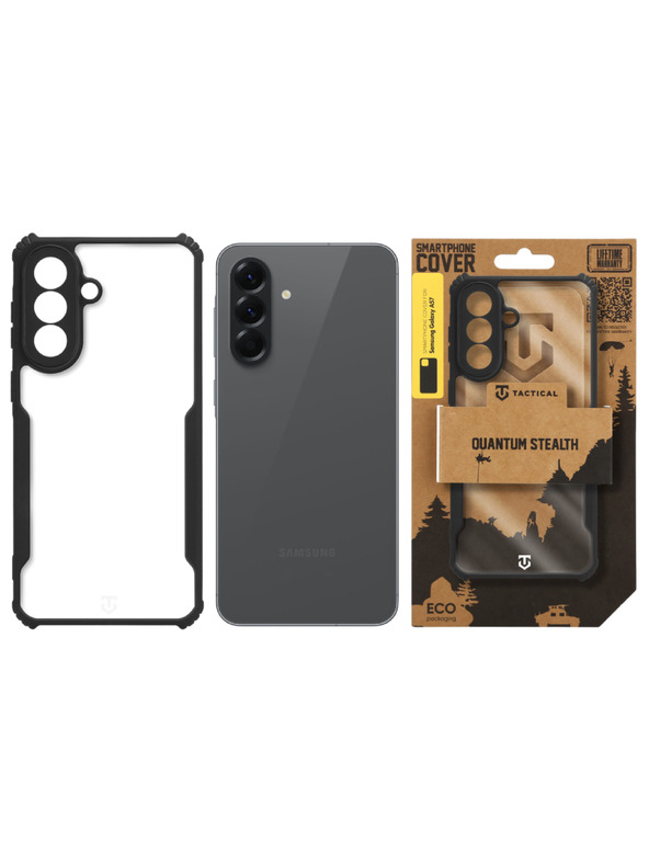Tactical Tactical Quantum Stealth Ohišče za Samsung Galaxy A57 Clear/Black