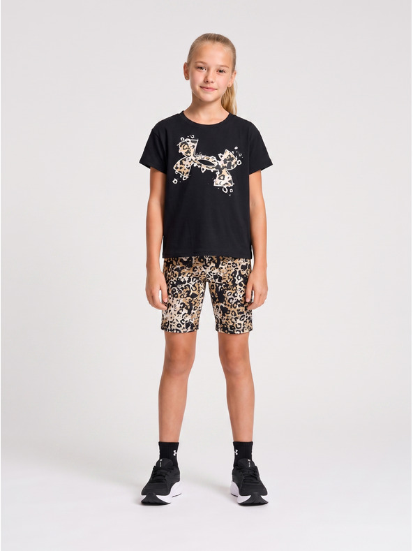 Under Armour Dekliški set Under Armour UA PRINTED BIKE SHORT SET-BLK